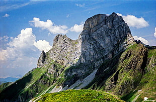 gray and green mountain during daytime, engelberg, switzerland HD wallpaper