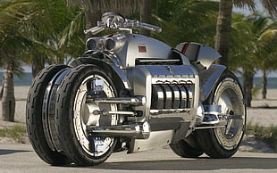 gray 4-wheel motorcycle, motorcycle, Dodge Tomhawk