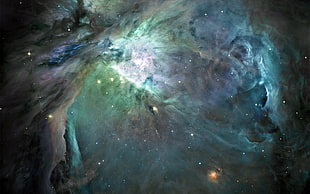 galaxy artwork, space, nebula, colorful