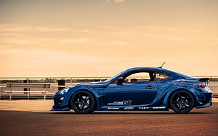 blue Nissan GT-R HD wallpaper