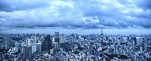 panoramic photography of city buildings, tokyo HD wallpaper