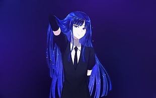 blue haired anime character, Houseki no kuni , Lapis Lazuli (Houseki no Kuni), anime, long hair HD wallpaper
