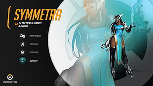 Symmetra game poster, Blizzard Entertainment, Overwatch, video games, hips HD wallpaper