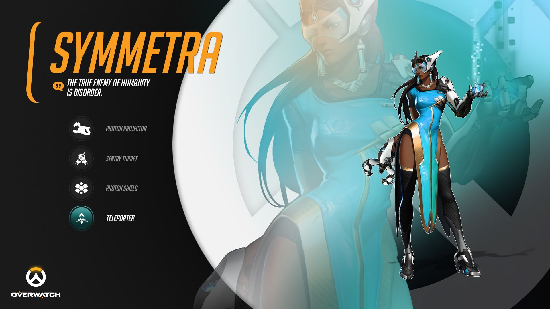 Symmetra game poster, Blizzard Entertainment, Overwatch, video games, hips