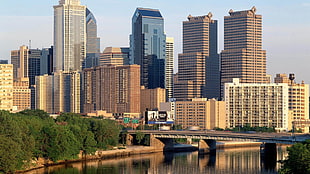 Philadelphia,  Pennsylvania,  Bridge,  Skyscrapers HD wallpaper