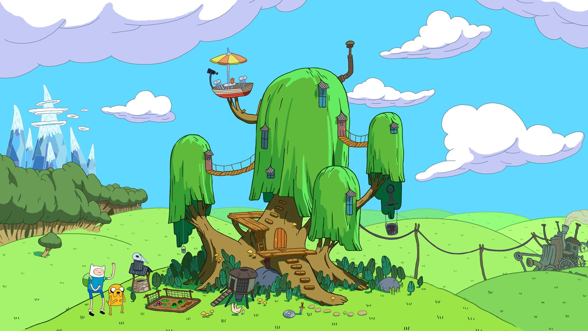 The Adventure Time digital wallpaper, Adventure Time, Finn the Human, Jake the Dog, landscape