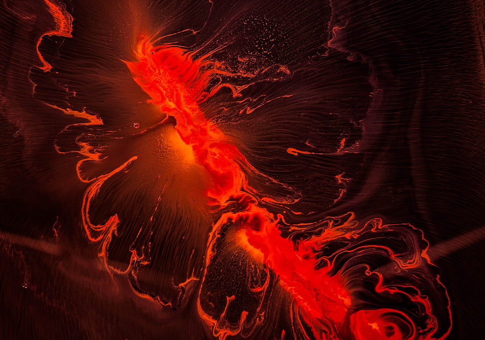 Banaue Rice Terraces, Waves, Paint, Volcano HD wallpaper