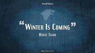Winter is coming text, A Song of Ice and Fire, House Stark, Ned Stark, benjen stark