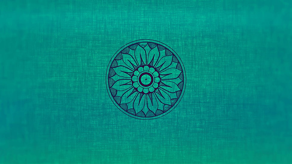 round white and gray flower illustration, Rosette HD wallpaper