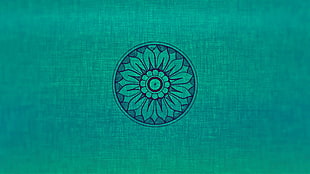 round white and gray flower illustration, Rosette