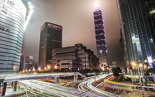 time-lapse photography of road, Taiwan, cityscape, horizon
