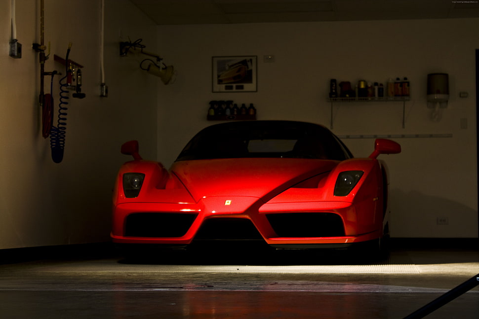 red Ferrari Enzo HD wallpaper