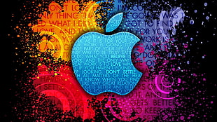 multicolored iTunes logo HD wallpaper