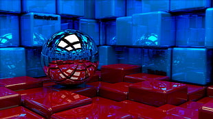 round glass ball HD wallpaper