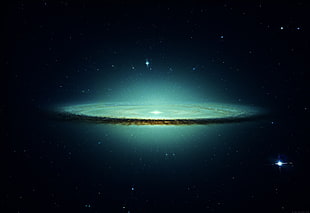 universe artwork, space, galaxy, Sombrero Galaxy HD wallpaper