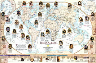 The Explorers chart, map