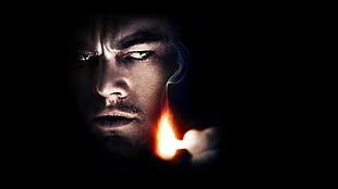 man's portrait wallpaper, Shutter Island, Leonardo DiCaprio, matches, fire