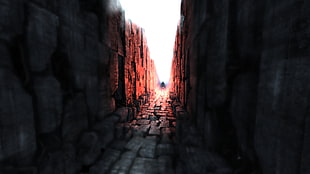 gray pathway in between walls, labyrinth, Metro 2033, video games