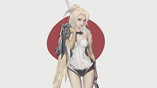 female anime digital wallpaper