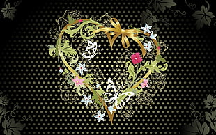 floral heart clip art