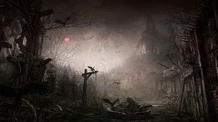 crow on top stand poster, Diablo, Diablo III, video games, fantasy art