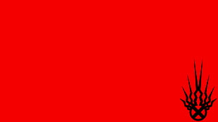 red and black digital wallpaper, Static-X, red, logo, metal music