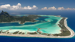 island, Bora Bora, landscape, nature, sea
