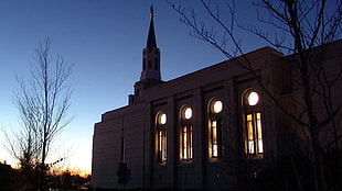 white chapel, Mormon, temple, The Church of Jesus Christ of Latter-day Saints