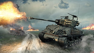3D animated Battle Tank HD wallpaper