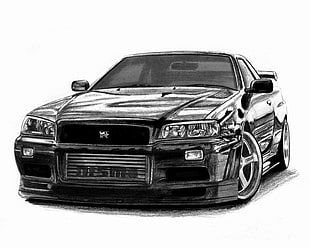 black car illustration