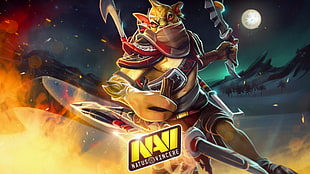two black and red and yellow and black sports helmets, Dota 2, Loading screen