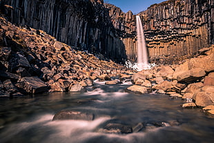 low angle photo of water fall during daytime photo, iceland
