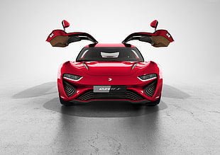 red Concept luxury car HD wallpaper