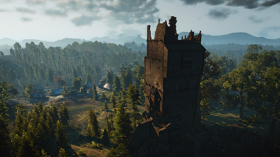 brown concrete building, The Witcher 3: Wild Hunt, video games HD wallpaper