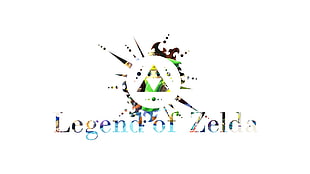 Legend of Zelda logo, video games, text, The Legend of Zelda, Link HD wallpaper