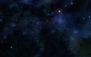 blue and black sky wallpaper, space, dark matter