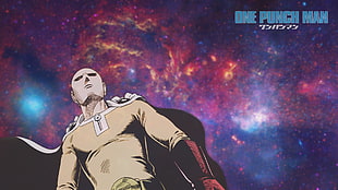 One Punch Man cover, One-Punch Man, anime, galaxy, OPM HD wallpaper