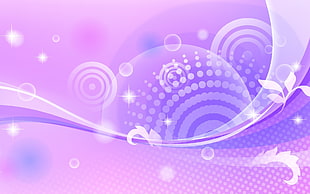 purple and white animated presentation HD wallpaper