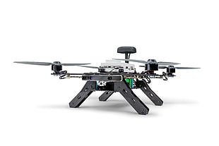 black streaming drone on white background