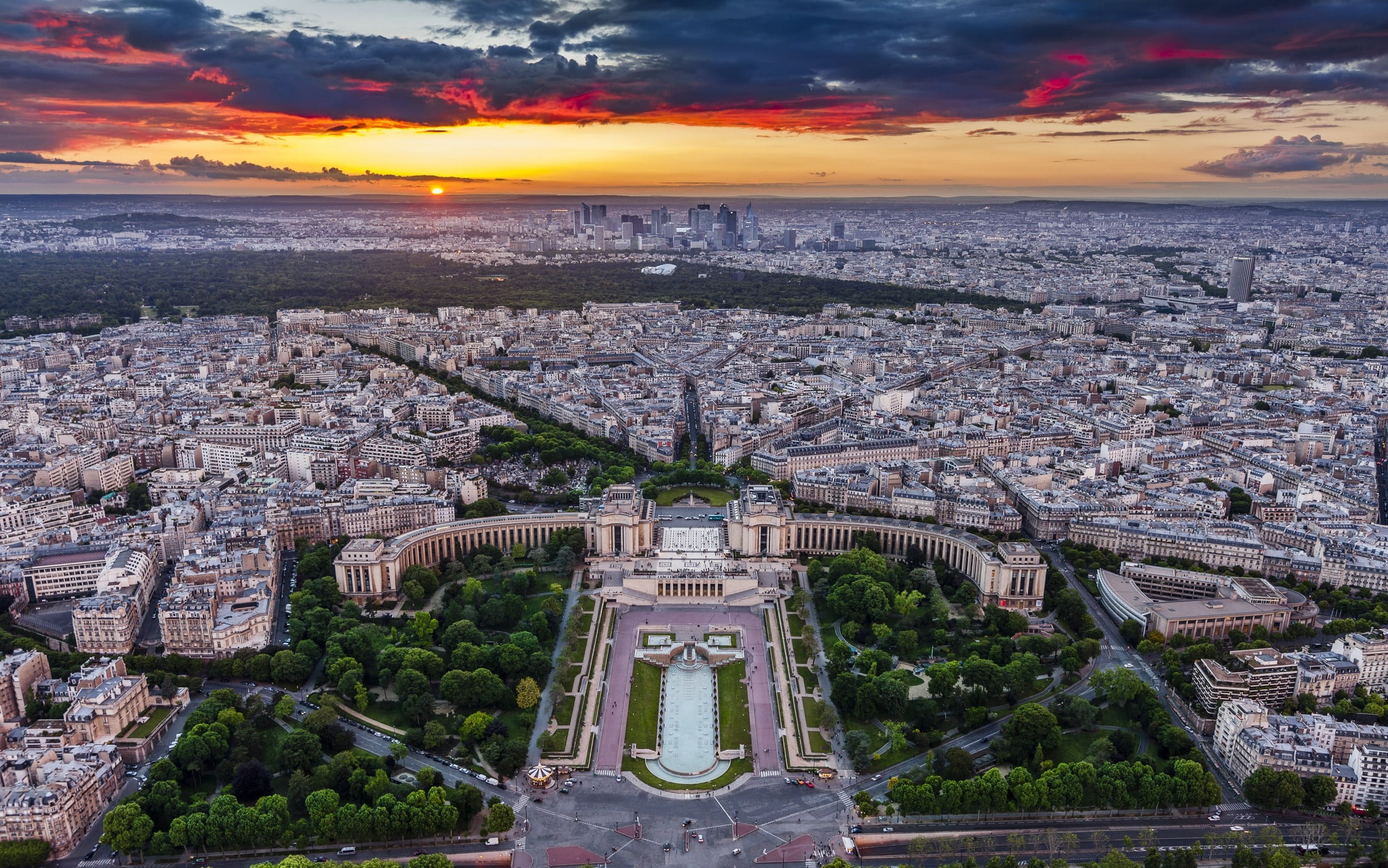 landscape of buildings, landscape, nature, sunset, cityscape