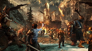 Middle Earth game digital wallpaper, video games, orcs, Talion, Middle-Earth: Shadow of War