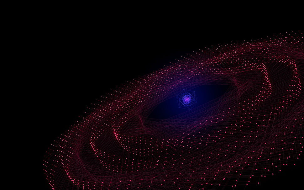 red scribble illustration HD wallpaper
