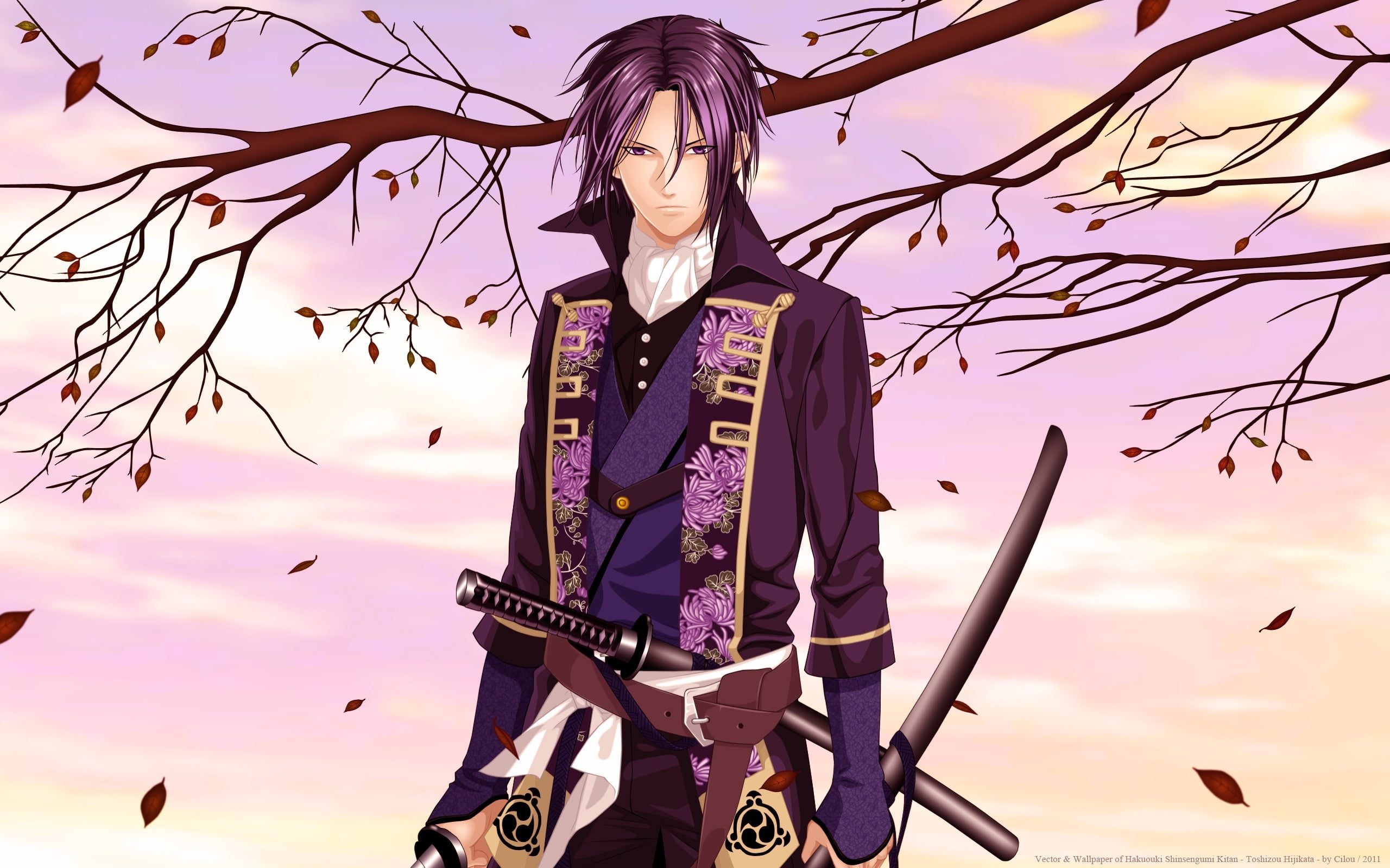 Male anime character standing holding sword against tree branch HD  wallpaper | Wallpaper Flare