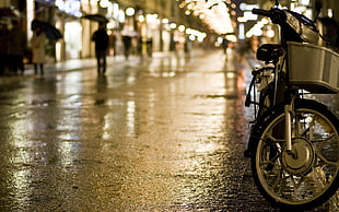 black pedal bike, filter, street, urban, bicycle