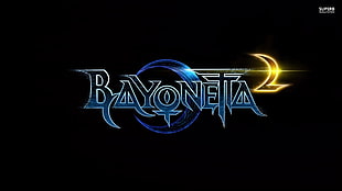 blue and white LED light signage, Bayonetta, Bayonetta 2, Wii U, Nintendo HD wallpaper