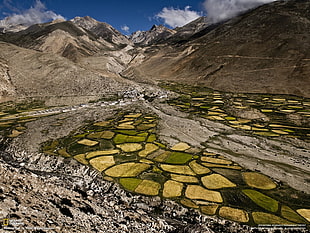 brown mountain range, landscape, Tibet, mountains HD wallpaper