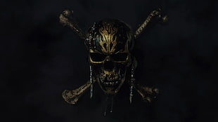 Pirates of The Caribbean cover, skull, Pirates of the Caribbean HD wallpaper