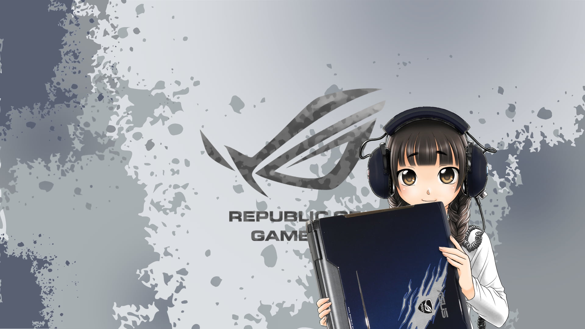 Republic Of Gamers Logo Anime Girls Republic Of Gamers Hd