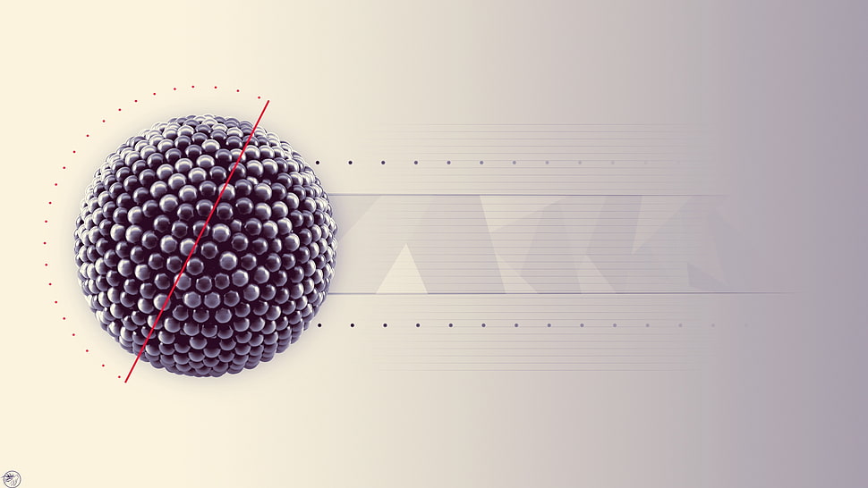 gray round shape illustration HD wallpaper