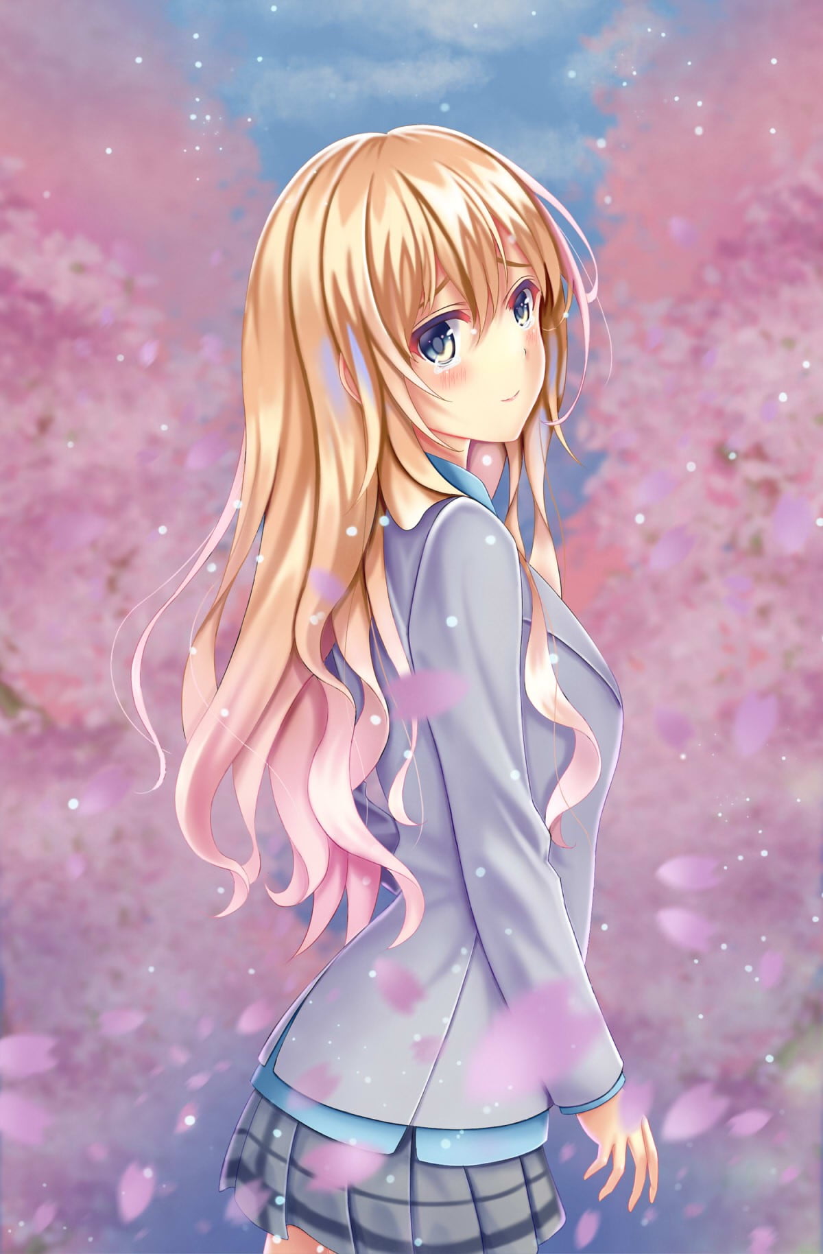 Wallpaper Illustration Blonde Long Hair Anime Girls Green Eyes | Sexiz Pix